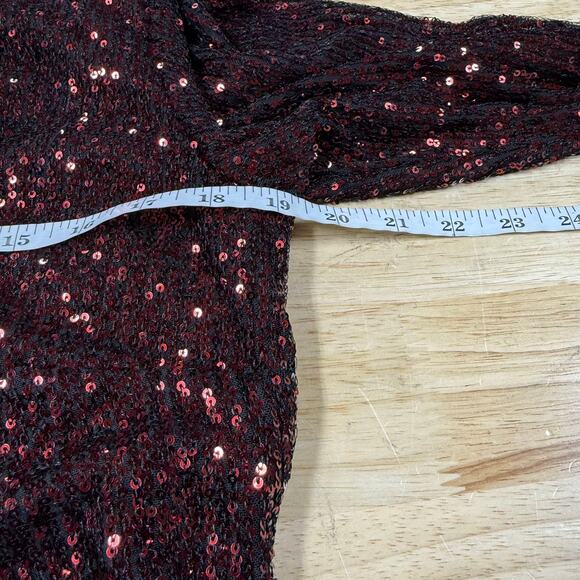 City Chic Plus Size Razzle Ruby Sequined Wrap Party Dress Size 12 Thread Pulls - Picture 6 of 16